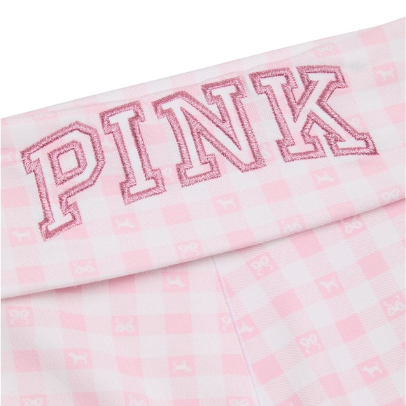 PINK x LoveShackFancy Cotton Foldover Flare Leggings - Picture 3 of 5